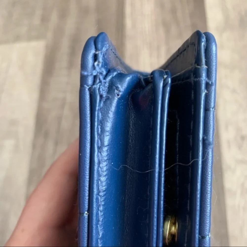Nanette Lepore small blue‎ quilted wallet bifold